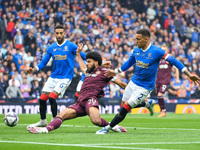 Hearts Ellis Simms and James Tavernier of Rangers during the Scottish Cup, Final football match between Rangers and Heart of Midlothian on M...
