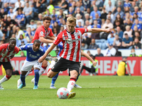 
James Ward-Prowse of Southampton scores from the penalty spot to make it 2-1 during the Premier League match between Leicester City and Sou...