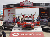 podium, portrait 26 ROSSEL Yohan (fra), SARREAUD Valentin (fra), Citroen C3, during the Rally de Portugal 2022, 4th round of the 2022 WRC Wo...