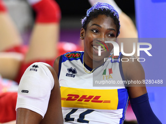 Terry Enweonwu (Italy) during the Volleyball Test Match Test Match - Women Italy vs Women Bulgaria on May 22, 2022 at the Pala Wanny in Flor...
