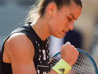 Maria Sakkari (GRE) during the day two of he Roland-Garros Open tennis tournament in Paris, France, on May 22, 2022. (