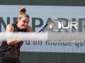 Maria Sakkari (GRE) during the day two of he Roland-Garros Open tennis tournament in Paris, France, on May 22, 2022. (