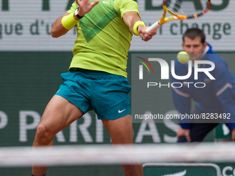 Rafael Nadal (ESP) during the day two of he Roland-Garros Open tennis tournament in Paris, France, on May 23, 2022. (