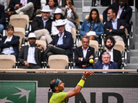 Rafael NADAL of Spain during the Day two of Roland-Garros 2022, French Open 2022, Grand Slam tennis tournament on May 23, 2022 at Roland-Gar...
