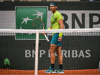 Rafael NADAL of Spain during the Day two of Roland-Garros 2022, French Open 2022, Grand Slam tennis tournament on May 23, 2022 at Roland-Gar...