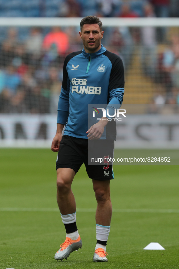 Fabian Schar of Newcastle United   during the Premier League match between Burnley and Newcastle United at Turf Moor, Burnley on Sunday 22nd...