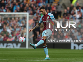  Dwight McNeil of Burnley during the Premier League match between Burnley and Newcastle United at Turf Moor, Burnley on Sunday 22nd May 2022...
