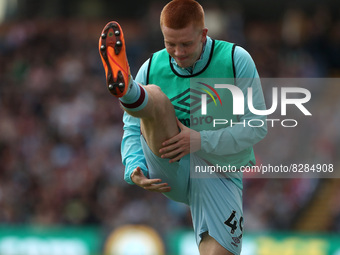 Burnley's Joe McGlynn warms up  during the Premier League match between Burnley and Newcastle United at Turf Moor, Burnley on Sunday 22nd Ma...