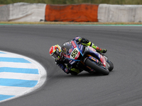 Italian Andrea Locatelli of Pata Yamaha With Brixx Worldsbk competes during the Race 2 of the FIM Superbike World Championship Estoril Round...