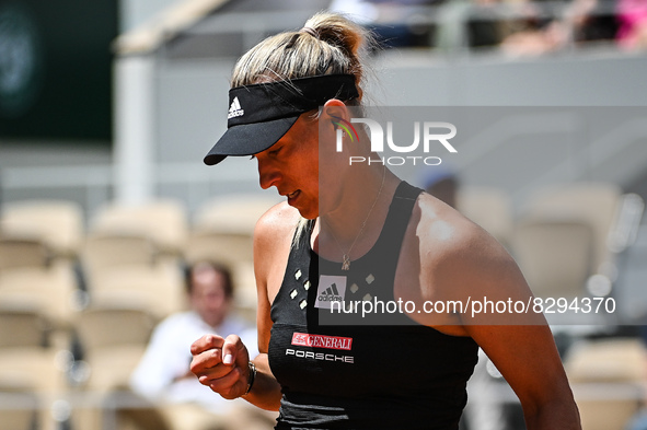 Angelique KERBER of Germany celebrates his point during the Day four of Roland-Garros 2022, French Open 2022, Grand Slam tennis tournament o...