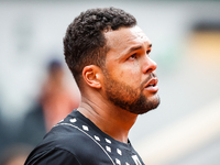 Jo-Wilfried TSONGA of France cries during the Day three of Roland-Garros 2022, French Open 2022, Grand Slam tennis tournament on May 24, 202...