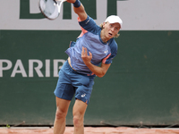 Emil Ruusuvuori of Finland during day 3 of the French Open 2022, a tennis Grand Slam tournament on May 24, 2022 at Roland-Garros stadium in...