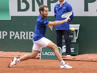 Richard Gasquet of France during day 3 of the French Open 2022, a tennis Grand Slam tournament on May 24, 2022 at Roland-Garros stadium in P...