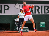 Novak DJOKOVIC of Serbia during the Day four of Roland-Garros 2022, French Open 2022, Grand Slam tennis tournament on May 25, 2022 at Roland...
