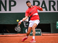 Novak DJOKOVIC of Serbia during the Day four of Roland-Garros 2022, French Open 2022, Grand Slam tennis tournament on May 25, 2022 at Roland...