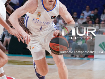 Fabien Causeur  of Real Madrid, during the first Endesa League quarterfinal playoff between Real Madrid and Baxi Manresa, which took place a...