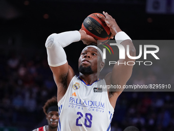 Guerschon Yabusele  of Real Madrid, during the first Endesa League quarterfinal playoff between Real Madrid and Baxi Manresa, which took pla...
