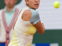 Belinda Bencic (SUI) during the Day 4 of the French Open in Paris, France, on May 25, 2022. (