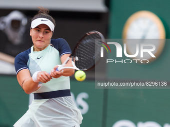 Bianca Andreescu (CAN) during the Day 4 of the French Open in Paris, France, on May 25, 2022. (