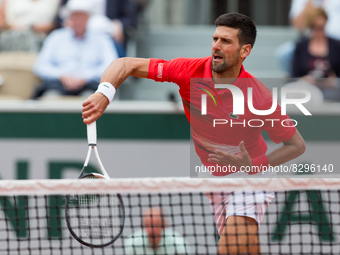 Novak Djokovic (SRB) during the Day 4 of the French Open in Paris, France, on May 25, 2022. (