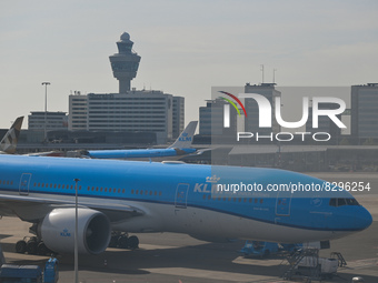 KLM aircraft at Amsterdam Airport Schiphol.
For another week in a row, passengers at Amsterdam Airport Schiphol are struggling with chaos fr...