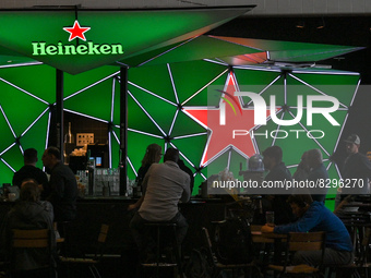 A Heineken bar at the Terminal at Amsterdam Airport Schiphol.
On Sunday, May 22, 2022, in Amsterdam-Schiphol airport, Schiphol, Netherlands....