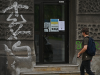 Entrance to the 'Help Center' in the Krakow-Podgórze district.
On Wednesday, May 23, 2022, in Krakow, Lesser Poland Voivodeship, Poland. (