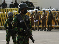 Sri Lankan STF police officers are seen during a protest near the president's official residence, Colombo, Sri Lanka. 28 May 2022 (