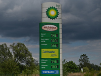 Fuel prices at BP gas station in Krakow.
On Thursday, May 26, 2022, in Krakow, Poland. (