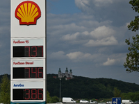 Fuel prices at Shell gas station in Krakow.
On Thursday, May 26, 2022, in Krakow, Poland. (