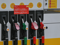 Petrol refueling pumps at Shell gas station in Krakow.
On Thursday, May 26, 2022, in Krakow, Poland. (
