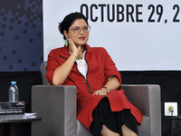 Alejandra Frausto Guerrero, Minister of Culture of México during a press conference to promote the  program of the 50th Edition at  Auditori...