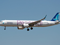 Azores Airlines has launched the route between Barcelona and the Azores Islands with its Airbus A321-253NX Peaceful Livery, in Barcelona on...