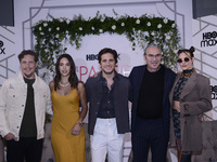 (L-R) Director Gary Alazraki, Adria Arjona, Diego Boneta, Pedro Damian, Macarena Achaga   attend a film press conference to promote  'Father...