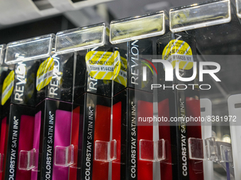 View of Revlon products at a Duane Reade Store in New York City on June 10, 2022.

(Bloomberg) -- Revlon Inc. plunged 53%, the biggest one-d...
