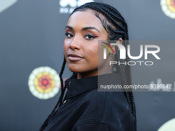 Aida Osman arrives at the Charlize Theron Africa Outreach Project (CTAOP) 2022 Summer Block Party held at Universal Studios Backlot on June...