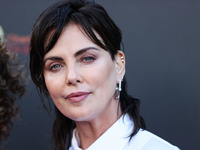 South African-American actress Charlize Theron arrives at the Charlize Theron Africa Outreach Project (CTAOP) 2022 Summer Block Party held a...