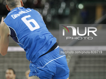 simone giannelli during the european championships man  match between italia and estonia at palavela on october 09, 2015 in torino, italy....