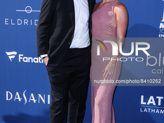 American professional baseball pitcher Caleb Ferguson and Carissa Darnell arrive at the Los Angeles Dodgers Foundation (LADF) Annual Blue Di...