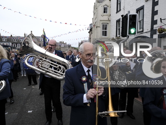 Selkirk, UK. 17.Jun.2022.  The First Drum at 6am, starts the procession round the town on the mornings ceremonies.Selkirk commemorates and...