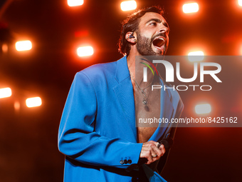 Marco Mengoni in concert at Giuseppe Meazza stadium in San Siro in Milan, Italy, on June 19 2022 (