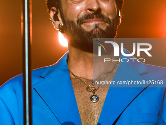 Marco Mengoni in concert at Giuseppe Meazza stadium in San Siro in Milan, Italy, on June 19 2022 (
