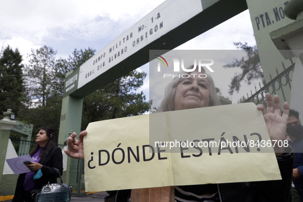 Elda Nevarez and Aicela Fernandez,  survivors of the  ''Dirty War''  break into Military Zone 1-A during the ceremony 'Access to Truth, the...