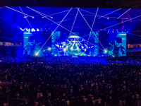 View of the spectators during the concert of the singer Vasco Rossi in Bari at the San Nicola stadium on June 22, 2022.
Italian singer Vasc...