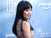 American actress Constance Wu wearing Falguni Shane Peacock arrives at the Los Angeles Premiere Of Amazon Prime Video's 'The Terminal List'...