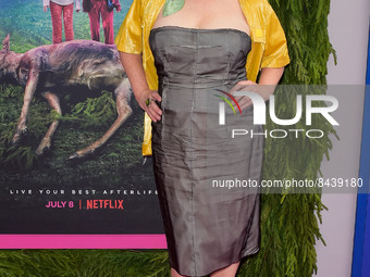Erin Ehrlich arrives at the Los Angeles Special Screening Of Netflix's 'Boo, Bitch' held at the Bay Theatre on June 22, 2022 in Pacific Pali...