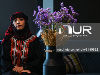 Tawakkol Karman, a Yemeni Nobel laureate, journalist, politician, and human rights activist, pictured in Hotel Bristol, Rzeszow.Three Nobel...