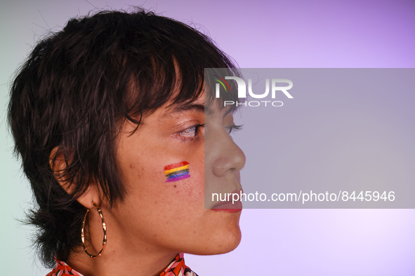 Marcela Trejo, 26, queer, poses during a photoshoot on June 23, 2022 in San Salvador, El Salvador. Every month of June, Pride month is celeb...