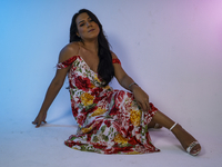 Amalia Leiva, 26, transgender, poses during a photoshoot on June 23, 2022 in San Salvador, El Salvador. Every month of June, Pride month is...