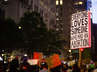 Protestors took to the streets against the Supreme Courts decision to overturn Roe V. Wade on Friday June 24, 2022 in New York, NY. The cour...